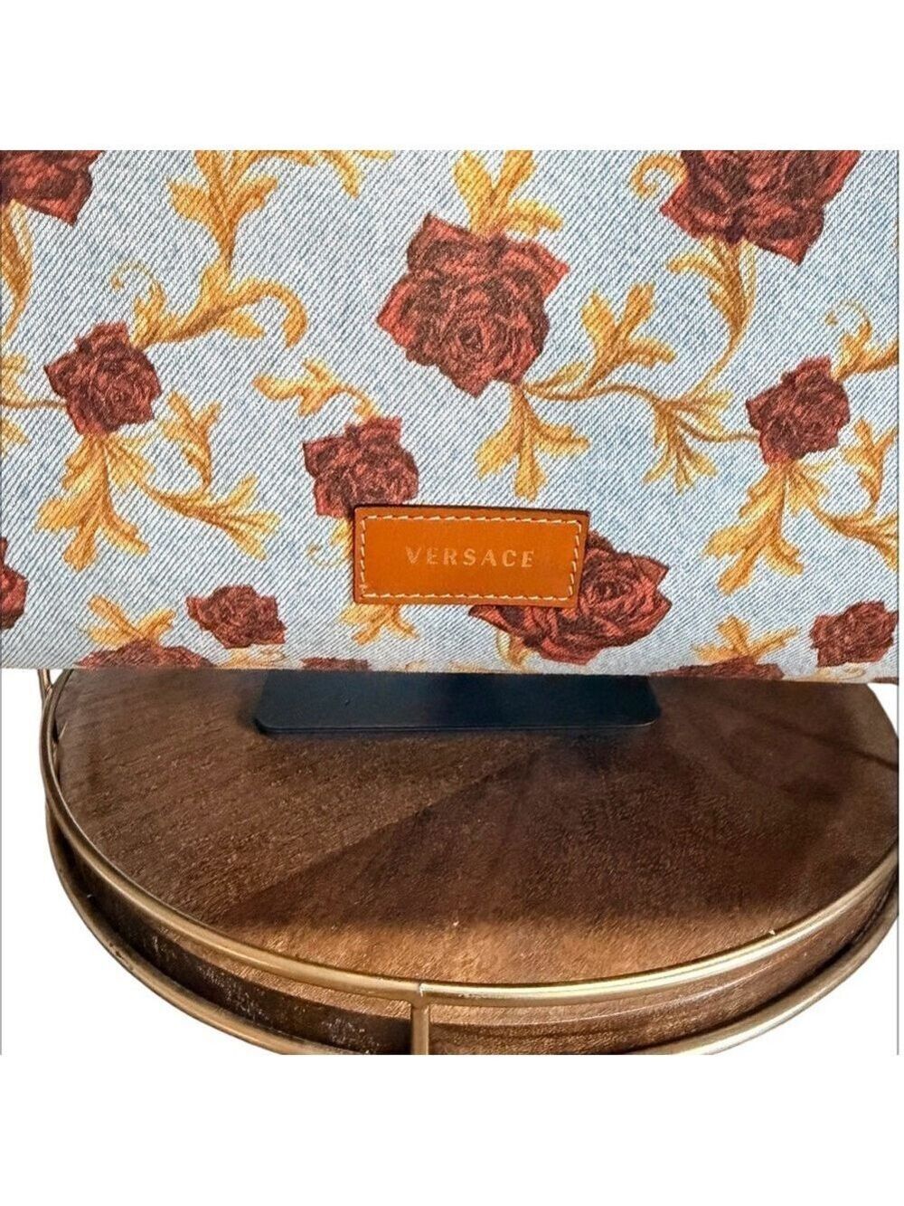 Versace Floral Canvas Tote Bag - Picture 7 of 10